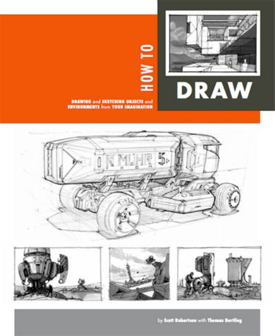 книга How To Draw: Drawing and Sketching Objects and Environments from Your Imagination - УЦІНКА - залита водою, автор: Scott Robertson, Thomas Bertling