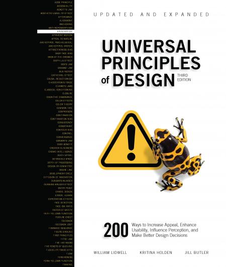 книга Universal Principles of Design: 200 Ways to Increase Appeal, Enhance Usability, Influence Perception, і Make Better Design Decisions, Updated and Expanded Third Edition, автор: William Lidwell, Kritina Holden, Jill Butler