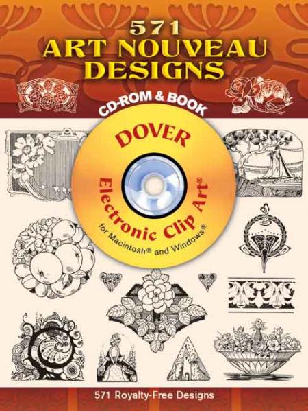 книга 571 Art Nouveau Designs (Dover Electronic Clip Art), автор: D.M. Campana