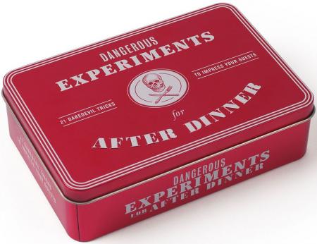 книга Dangerous Experiments for After Dinner: 21 Daredevil Tricks to Impress Your Guests, автор: Concept by Angus Hyland, Text by Kendra Wilson, Illustrations by Dave Hopkins